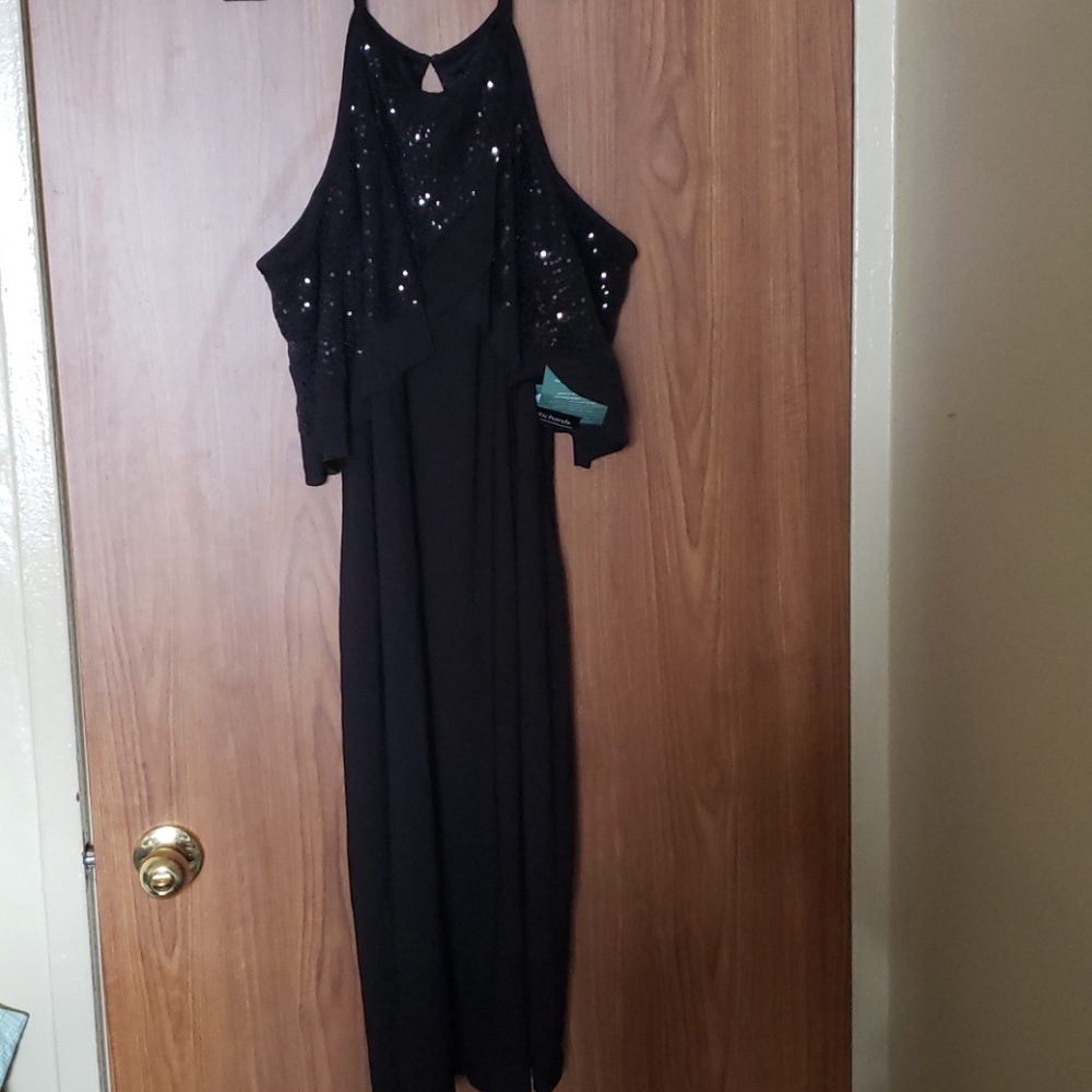 Sleeveless top sequin dress